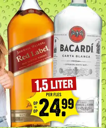 Dirck 3 Red Label of Bacardi aanbieding