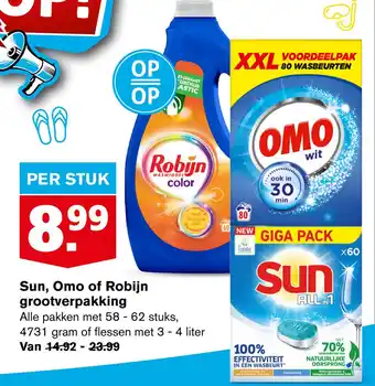 Hoogvliet Sun, Omo of Robijn grootverpakking aanbieding