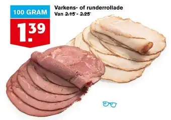 Hoogvliet Varkens- of runderrollade aanbieding