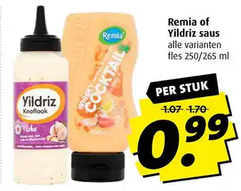 Boni Remia of Yildriz saus aanbieding