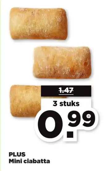 PLUS Plus mini ciabatta aanbieding