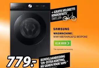 Expert Samsung wasmachine WW11BB704AGB/S2 bespoke aanbieding