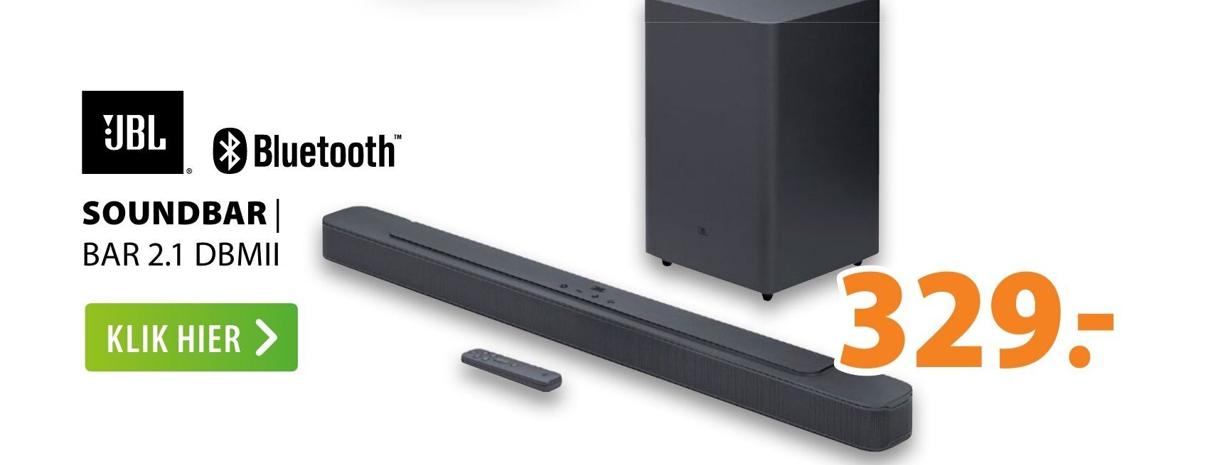 JBL soundbar 2.1 DBMII aanbieding bij Expert