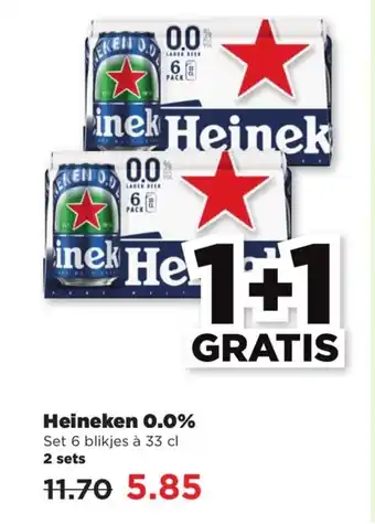 PLUS Heineken 0.0% 33cl aanbieding