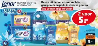 Trekpleister Lenor wasverzachter, geurparels en pods aanbieding