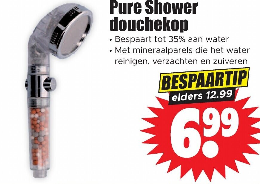 Pure shower douchekop aanbieding bij Dirk