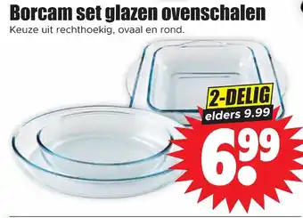 Dirk Borcam set glazen ovenschalen aanbieding