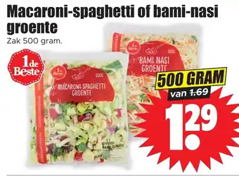 Dirk Macaroni-spaghetti of bami-nasi groente 500g aanbieding