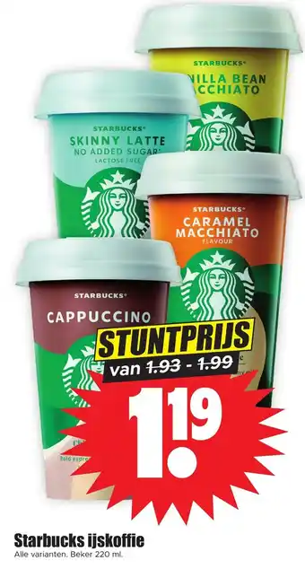 Dirk Starbucks ijskoffie 220ml aanbieding