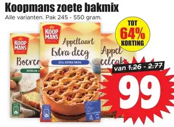 Dirk Koopmans zoete bakmix 245-550g aanbieding