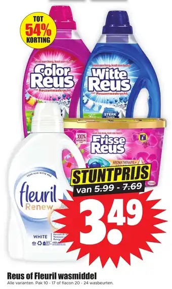 Dirk Reus of fleuril wasmiddel aanbieding