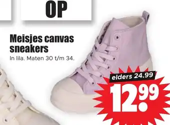 Dirk Meisjes canvas sneakers aanbieding