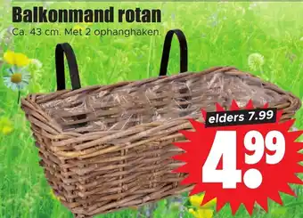 Dirk Balkonmand rotan aanbieding