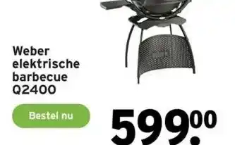 GAMMA Weber elektrische barbecue q2400 aanbieding