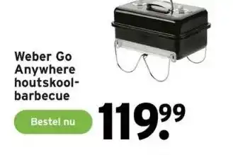GAMMA Weber go anywhere houtskoolbarbecue aanbieding
