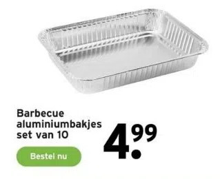 GAMMA Barbecue aluminiumbakjes set van 10 aanbieding