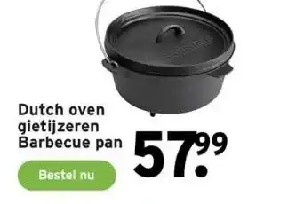 GAMMA Dutch oven gietijzeren barbecue pan aanbieding