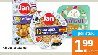 Albert Heijn Jan naturel pannenkoeken per stuk aanbieding