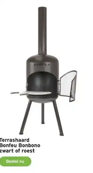 GAMMA Terrashaard bonfeu bonbono zwart of roest aanbieding