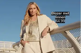 MS Mode Blazer met linnen aanbieding