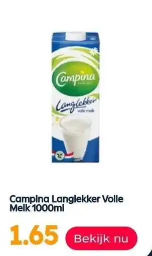 Ochama Campina langlekker volle melk 1000ml aanbieding