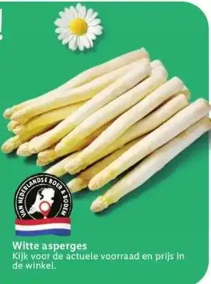 Lidl Witte asperges aanbieding