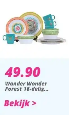 Obelink Wander wonder forest 16-delig serviesset - multi aanbieding