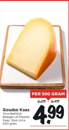 Vomar Voordeelmarkt Goudse kaas aanbieding