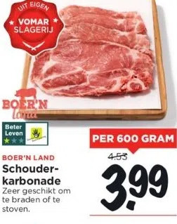 Vomar Voordeelmarkt Schouderkarbonade aanbieding
