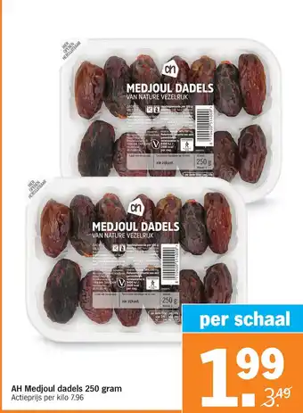 Albert Heijn Ah medjoul dadels 250 gram aanbieding