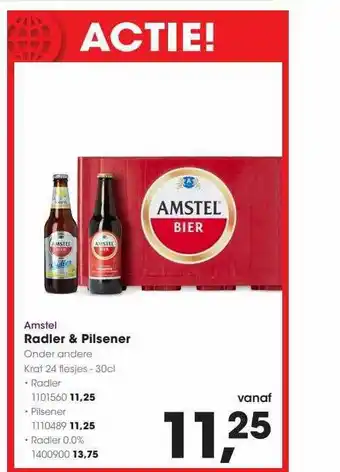 HANOS Amstel radler & pilsener aanbieding