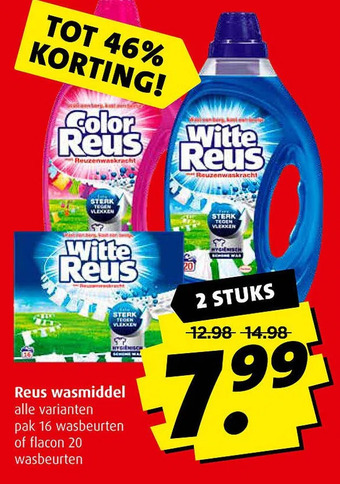 Boni Reus wasmiddel aanbieding