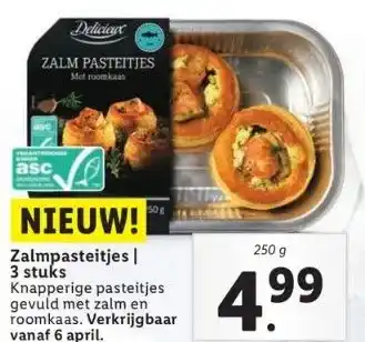 Lidl Zalmpasteitjes aanbieding