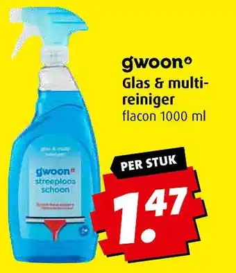 Boni Gwoon glas & multi reiniger aanbieding