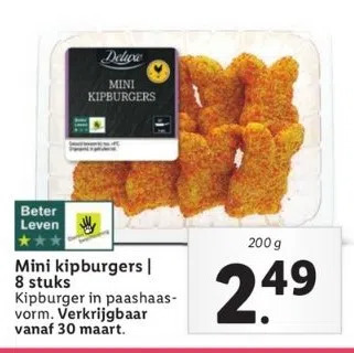 Lidl Mini kipburgers aanbieding