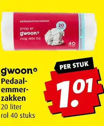 Boni Gwoon pedaalemmerzakken aanbieding