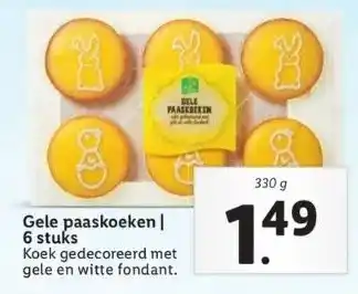 Lidl Gele paaskoeken aanbieding