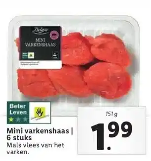 Lidl Mini varkenshaas aanbieding