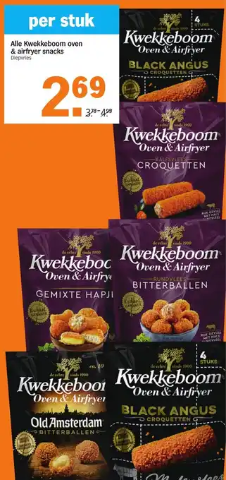 Albert Heijn Kwekkeboom oven & airfryer snacks aanbieding