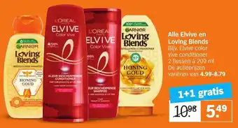 Albert Heijn L'oreal Paris elvive color vive conditioner 200ML 1+1 gratis aanbieding