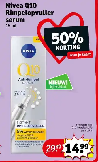 Kruidvat Nivea Q10 rimpelopvuller serum 15 ml aanbieding