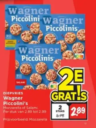 Vomar Voordeelmarkt Wagner Piccolini's mozzarella aanbieding