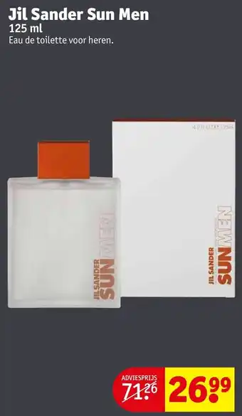 Kruidvat Jil Sander sun men 125 ml aanbieding