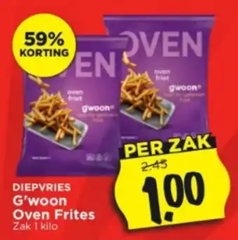 Vomar Voordeelmarkt G'woon oven frites 1 kilo aanbieding