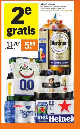 Albert Heijn Alle 0.0 pilsener aanbieding