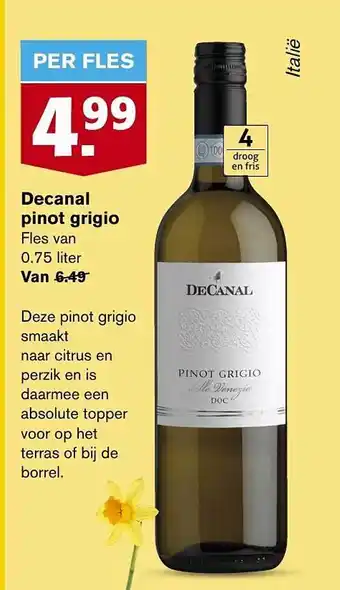 Hoogvliet Decanal pinot grigio aanbieding