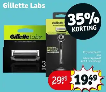 Kruidvat Gillette labs scheerapparaat met 1 navulmesje aanbieding