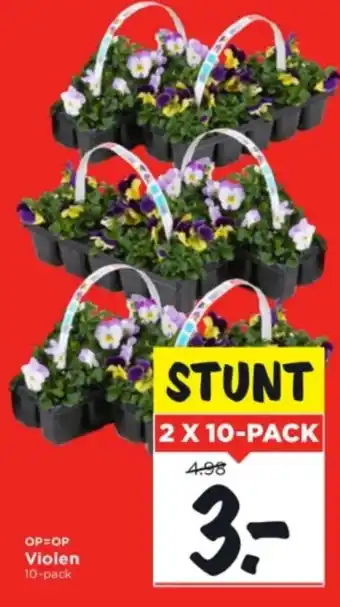 Vomar Voordeelmarkt Violen 10-pack aanbieding