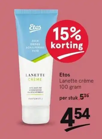 Etos Etos lanette creme 100g aanbieding