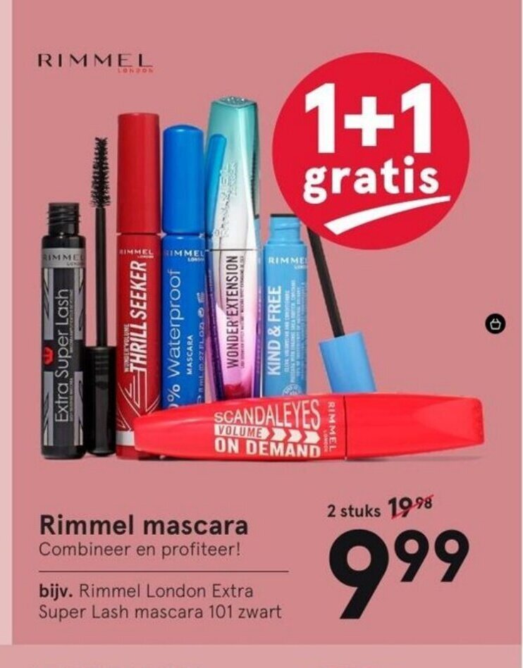 Rimmel mascara aanbieding bij Etos